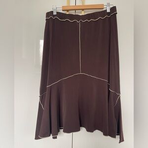 Max Studio brown midi skirt size XL